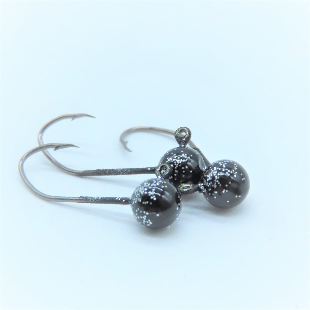 Round Jig Heads - 1/32- 1/16 - 1/8 - 10 Pack - No Collar