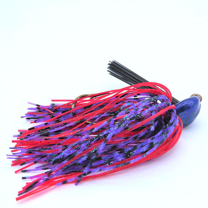 Swim Jig - Hand Tied - Junebug Red