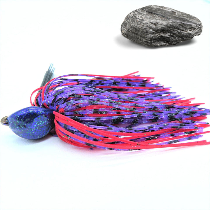 Swim Jig - Hand Tied - Junebug Red